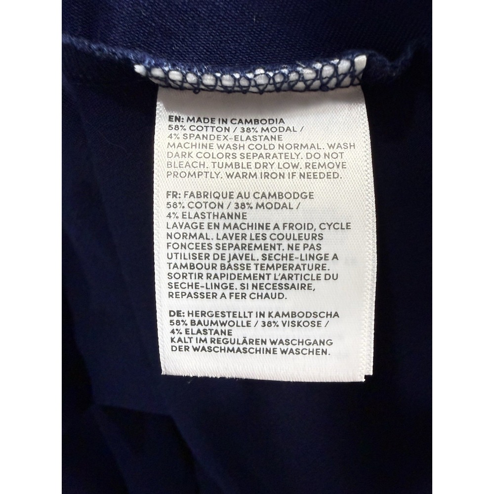Lands End Women's Sz M Blue Short Sleeve Midi Wrap V-Neck Ruffled Hem Dress - Picture 9 of 11